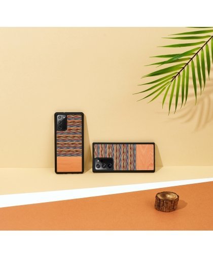MAN&WOOD case for Galaxy Note 20 Ultra browny check juodas – 4