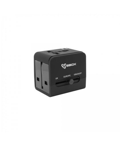 Sbox TA-23 Universal Travel Adapter with Dual USB Charger