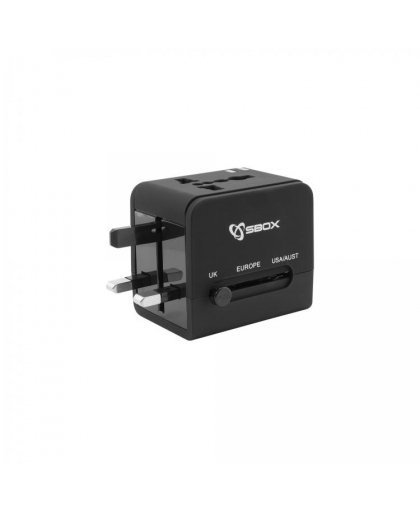 Sbox TA-23 Universal Travel Adapter with Dual USB Charger – 4