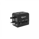 Sbox TA-23 Universal Travel Adapter with Dual USB Charger Sbox TA-23 Universal Travel Adapter with Dual USB Charger