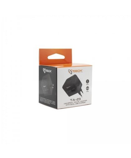 Sbox TA-23 Universal Travel Adapter with Dual USB Charger – 7