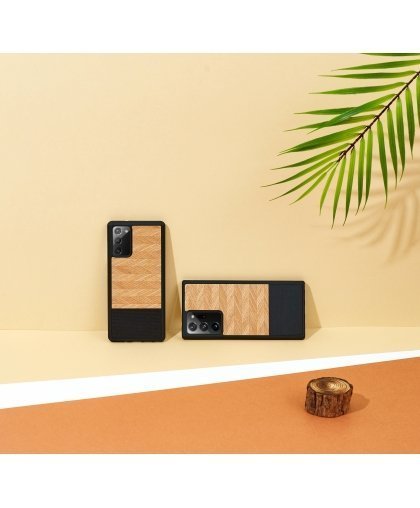 MAN&WOOD dėklas skirtas Galaxy Note 20 herringbone nero juodas – 4