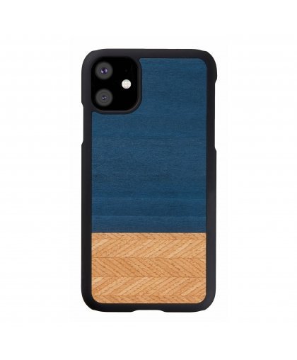 MAN&WOOD SmartPhone case iPhone 11 denim juodas