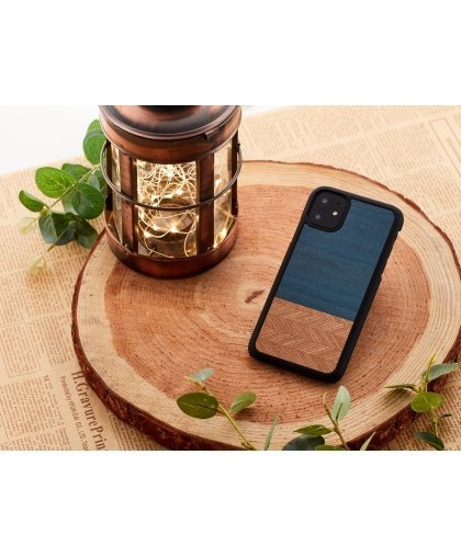 MAN&WOOD SmartPhone case iPhone 11 denim juodas – 3
