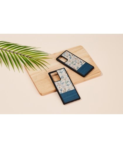 MAN&WOOD case for Galaxy Note 20 blue flower black – 3