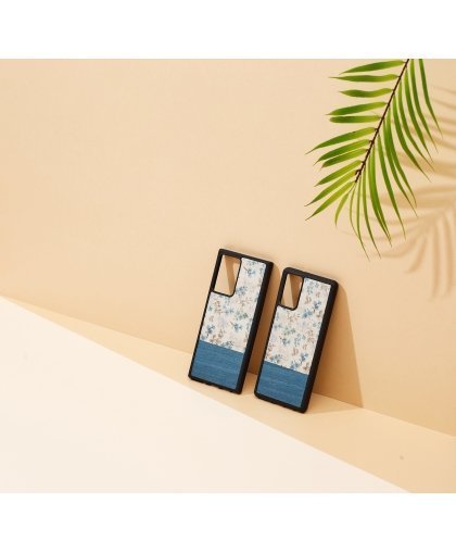 MAN&WOOD case for Galaxy Note 20 blue flower black – 5