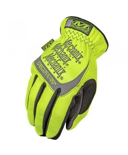 Mechanix Wear Gloves Mechanix FastFit® HiViz yellow size 11 / XL. Wrinkled cuff, faux leather, TrekDry®, reflective inscriptions – 3