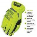 Mechanix Wear Gloves Mechanix FastFit® HiViz yellow size 11 / XL. Wrinkled cuff, faux leather, TrekDry®, reflective inscriptions Mechanix Wear Gloves Mechanix FastFit® HiViz yellow size 11 / XL. Wrinkled cuff, faux leather, TrekDry®, reflective inscriptions