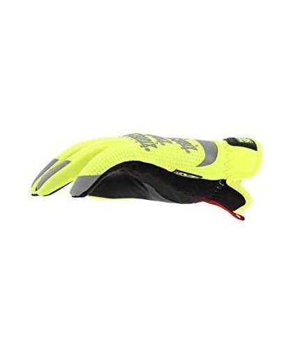 Mechanix Wear Gloves Mechanix FastFit® HiViz yellow size 11 / XL. Wrinkled cuff, faux leather, TrekDry®, reflective inscriptions – 18