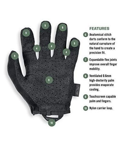 Mechanix Wear Gloves Mechanix SPECIALTY VENT, with holes for ventilation, black size 12 / XXL. Velcro, artificial 0.6mm leather. – 9