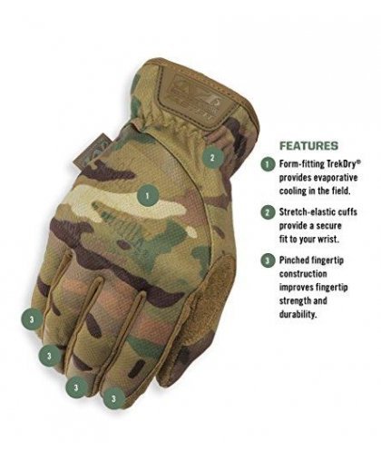 Mechanix Wear Gloves Mechanix FastFit® Multicam®, size 12 / XXL. Wrinkled cuff, faux leather, TrekDry®, touchscreen technology – 2