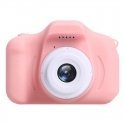 CP X2 Bērnu Digitālā Foto un Video Kamera ar MicroSD kartes slotu 2'' LCD krāsu displeju Rozā CP X2 Bērnu Digitālā Foto un Video Kamera ar MicroSD kartes slotu 2'' LCD krāsu displeju Rozā