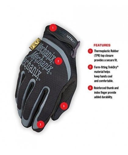 Mechanix Wear Gloves Mechanix UTILITY size 12 / XXL. Velcro, artificial leather, TrekDry® – 6