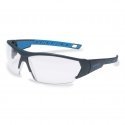 Safety goggles Uvex i-Works clear lens, supravision excellence (non-scratch and anti-fog) coating, black / blue legs. Packed in 
