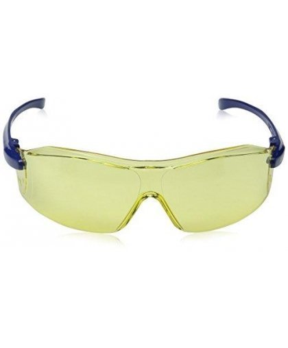 Safety goggles Uvex i-Works clear lens, supravision excellence (non-scratch and anti-fog) coating, black / blue legs. Packed in – 3