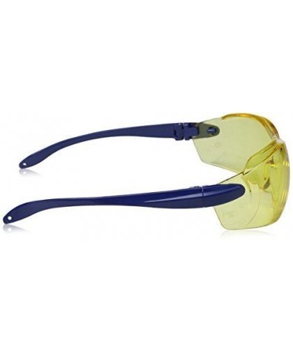 Safety goggles Uvex i-Works clear lens, supravision excellence (non-scratch and anti-fog) coating, black / blue legs. Packed in – 4