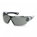 Safety goggles Uvex Pheos CX2 gray panoramic lens, supravision excellence (non-scratch, anti-fog) coating, white / black legs. P