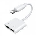 Joyroom S-Y104 Audio Power Converter - Lightning (male) to Lightning (female) + headphones jack 3,5 mm (female) White Joyroom S-Y104 Audio Power Converter - Lightning (male) to Lightning (female) + headphones jack 3,5 mm (female) White