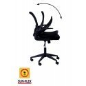Height-adjustable chair SUN-FLEX®HIDEAWAY CHAIR, 91-101 cm, black frame, black seat Height-adjustable chair SUN-FLEX®HIDEAWAY CHAIR, 91-101 cm, black frame, black seat