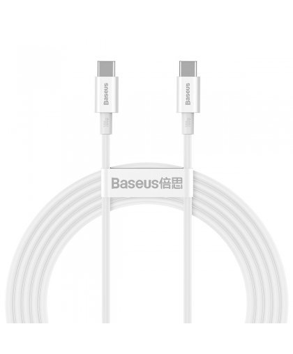 Baseus Superior Series Cable USB-C to USB-C, 100W, 2m (white)