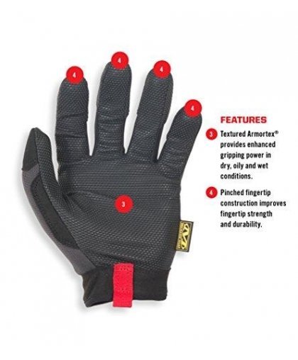 Mechanix Wear Gloves Mechanix Specialty Grip black / gray size 8 / S. Velcro, rubber palm, Trek Dry – 4