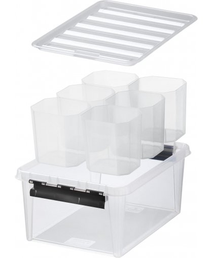 SmartStore Classic 15 storage box with lid + 6 inserts