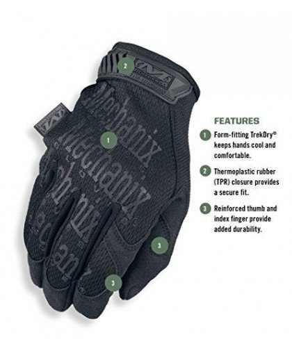 Mechanix Wear Gloves Mechanix The Original® Covert 55 black size 10 / L. Velcro, artificial leather, TrekDry® – 3