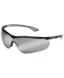 Safety goggles Uvex Sportstyle, gray lens, anti-fog on the inside, Silvermirror coating, black / gray legs Packed in retail card