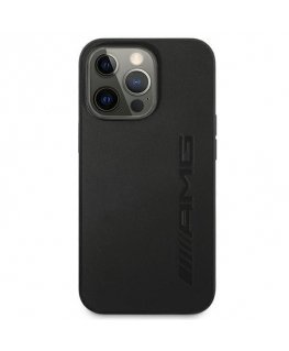 Mercedes AMG AMHCP13LDOLBK iPhone 13 Pro / 13 6,1" juoda/juodas hardcase Leather Hot Stamped