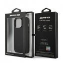 Mercedes Benz AMG AMHCP13LDOLBK Leather Back Case For Apple iPhone 13 / 13 Pro Juodas