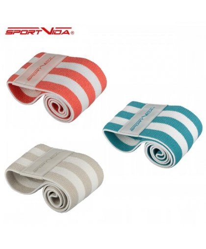 SportVida 3in1 set Fitness & Crossfit Hip Band Rubber buttock & lower muscle 32/36/40cm*7.6cm