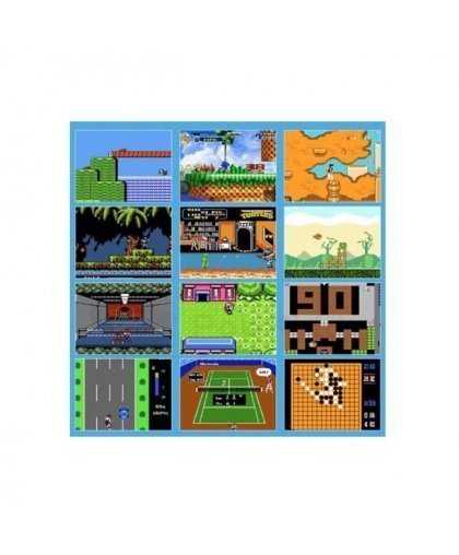 Riff Retro mini Sup Game console (3" LCD) with 400 games + cables for TV and charging Juodas – 7