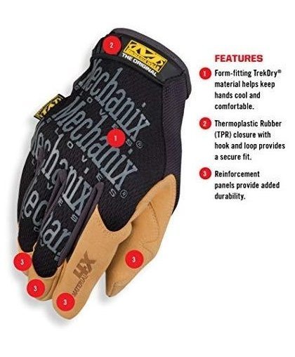 Mechanix Wear Gloves Mechanix The Original® 4X 11 / XL size. Velcro, faux leather 4X, TrekDry® – 9