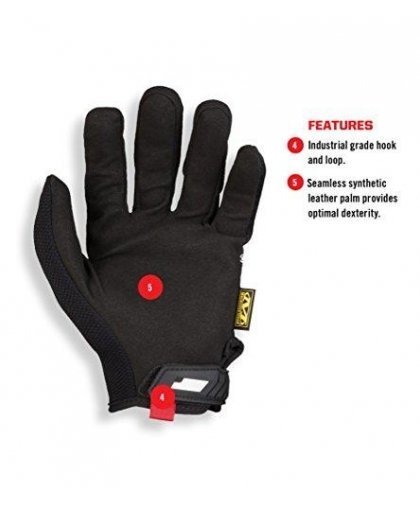 Mechanix Wear Gloves The Original® black size 8 / S. Velcro, artificial leather, TrekDry® – 4