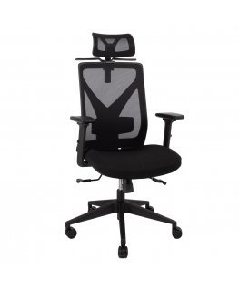 Executive chair OFFICE4YOU MIKE, plastic base, black color.