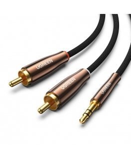 UGREEN AV170 2x RCA cable (Cinch) jack 3.5mm, 2m (black)