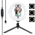 Puluz Tripod Mount with 20cm LED Ring Vlogging PKT3073B Puluz Tripod Mount with 20cm LED Ring Vlogging PKT3073B