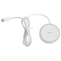 Wireless charger DELTACO with magnetic locking function, suitable for Apple iPhone 12/13, 1 m, white / QI-1034 Wireless charger DELTACO with magnetic locking function, suitable for Apple iPhone 12/13, 1 m, white / QI-1034