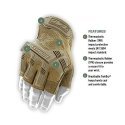 Mechanix Wear Gloveless Mechanix M-Pact® FINGERLESS Coyote 9 / M size. Velcro, TrekDry®, faux leather, palm, tooth, finger prote