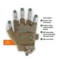 Mechanix Wear Gloveless Mechanix M-Pact® FINGERLESS Coyote 9 / M size. Velcro, TrekDry®, faux leather, palm, tooth, finger prote
