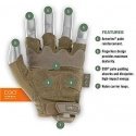 Mechanix Wear Gloveless Mechanix M-Pact® FINGERLESS Coyote 9 / M size. Velcro, TrekDry®, faux leather, palm, tooth, finger prote