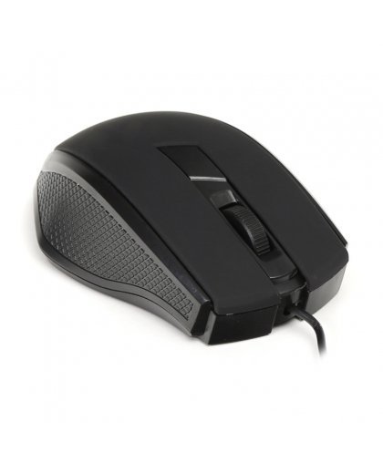 Omega OM08B Ergonomic Wired Optical Mouse with 3 Buttons 1200dpi USB Black