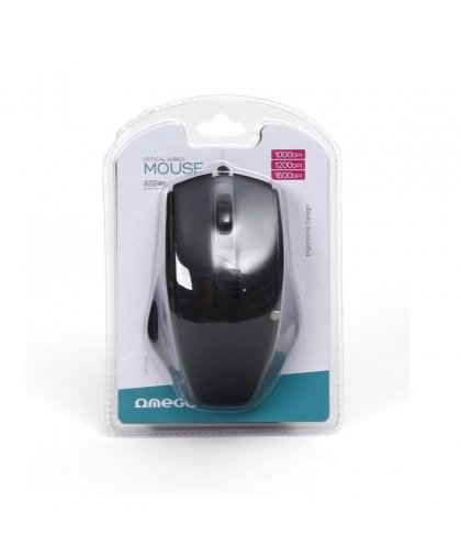 Omega OM08B Ergonomic Wired Optical Mouse with 3 Buttons 1200dpi USB Black – 4
