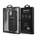 Mercedes Benz AMG AMHCP13SGSEBK Leather Debossed Lines Back Case For Apple iPhone 13 Mini Juodas