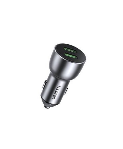 UGREEN QC 3.0 car charger, 2xUSB, 36W (gray) – 2