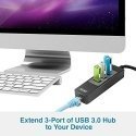 Unitek Deltaco Network Adapter, 10/100 / 1000Mbps, 1xRJ45, 1xUSB3.0, 3x USB3.0, black USB3-GIGA3 Unitek Deltaco Network Adapter, 10/100 / 1000Mbps, 1xRJ45, 1xUSB3.0, 3x USB3.0, black USB3-GIGA3