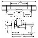 Hansgrohe Bathroom thermostat Ecostat E, chrome Hansgrohe Bathroom thermostat Ecostat E, chrome