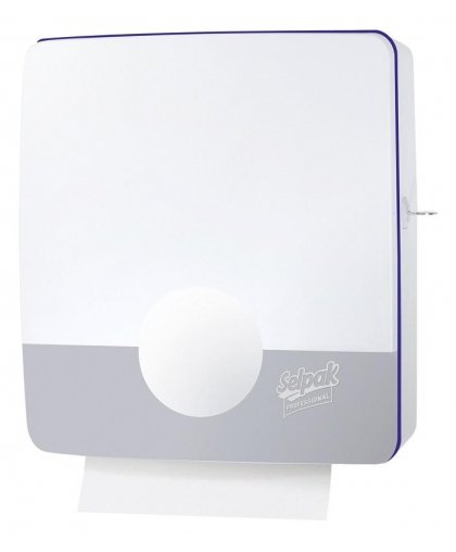 Dispenser SELPAK Professional Touch Z-Fold, for paper towels, white, pcs