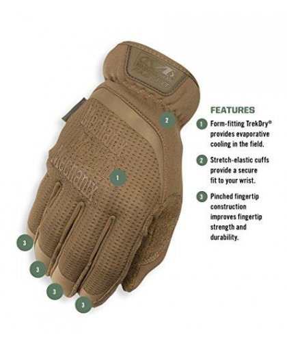 Mechanix Wear Gloves Mechanix FastFit® Coyote, size 12 / XXL. Wrinkled cuff, 0.6 mm faux leather, TrekDry®, touchscreen technolo – 4