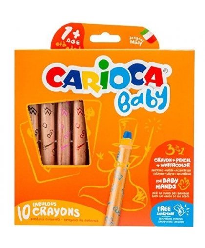 Crayons for babies CARIOCA BABY 3in1 1+, 10 pcs.